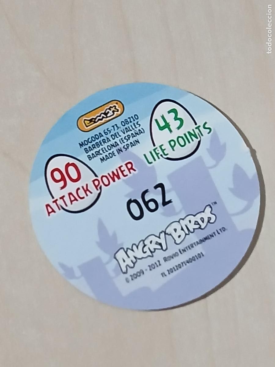 Coleccionismo cromos antiguos: TAZO N&ordm; 62 - E-MAX ANGRY BIRDS POGS - 2012 - Foto 2