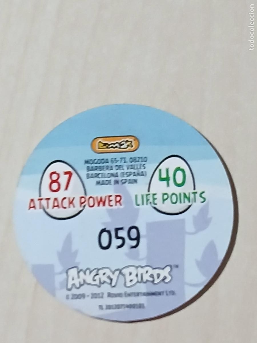 Coleccionismo cromos antiguos: TAZO N&ordm; 59 - E-MAX ANGRY BIRDS POGS - 2012 - Foto 2