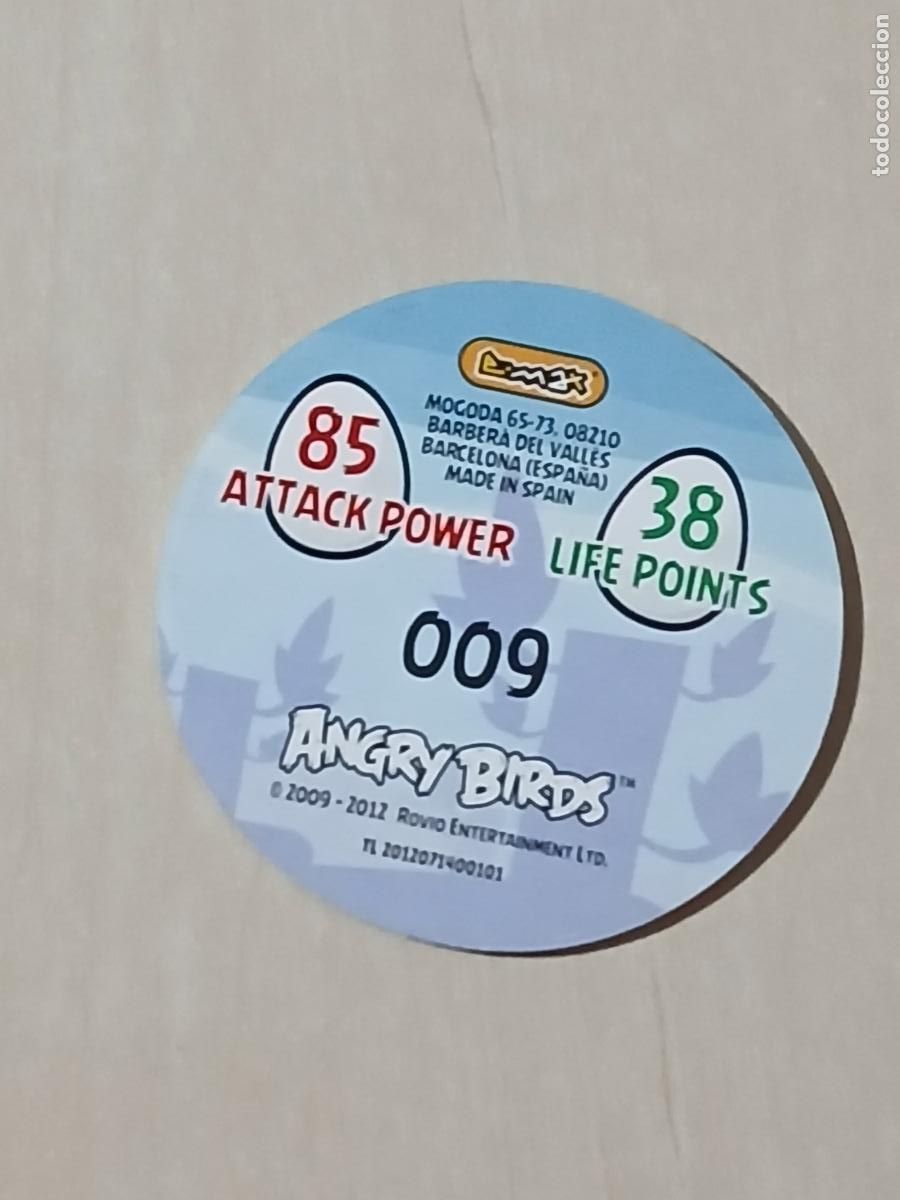 Coleccionismo cromos antiguos: TAZO N&ordm; 9 - E-MAX ANGRY BIRDS POGS - 2012 - Foto 2