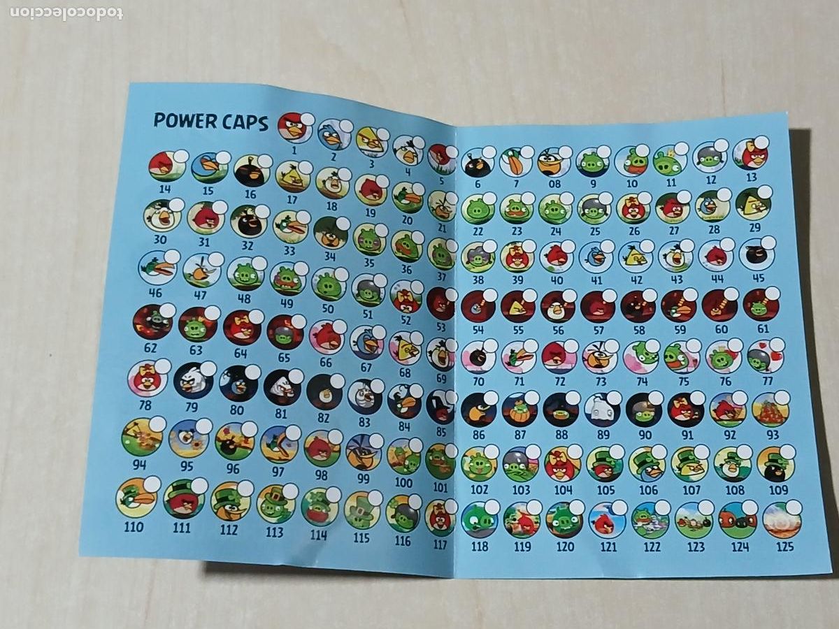 Coleccionismo cromos antiguos: E-MAX ANGRY BIRDS POGS - 2012 CHECKLIST POWER CAPS - Foto 3
