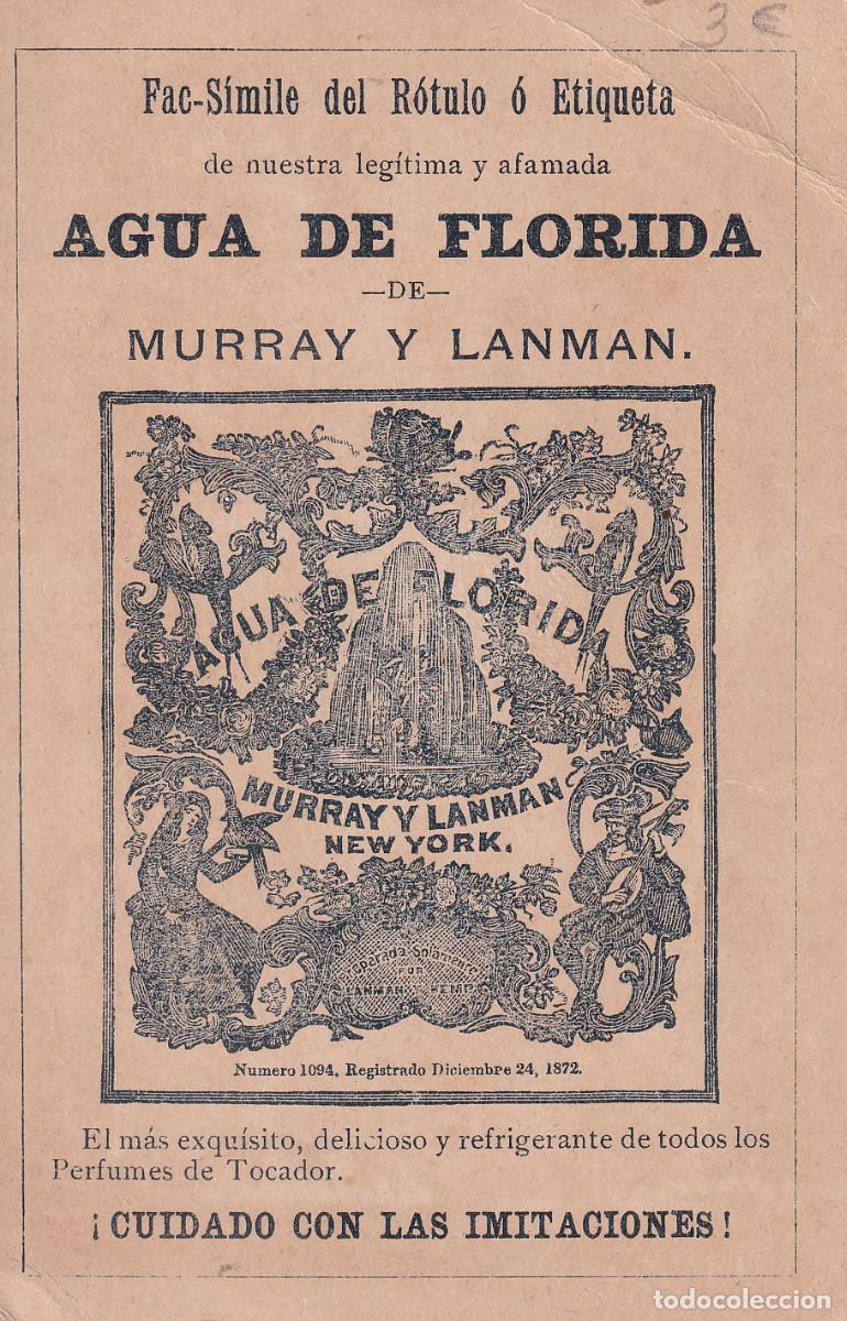 Coleccionismo cromos antiguos: AGUA DE FLORIDA MURRAY Y LANMAN - Foto 2