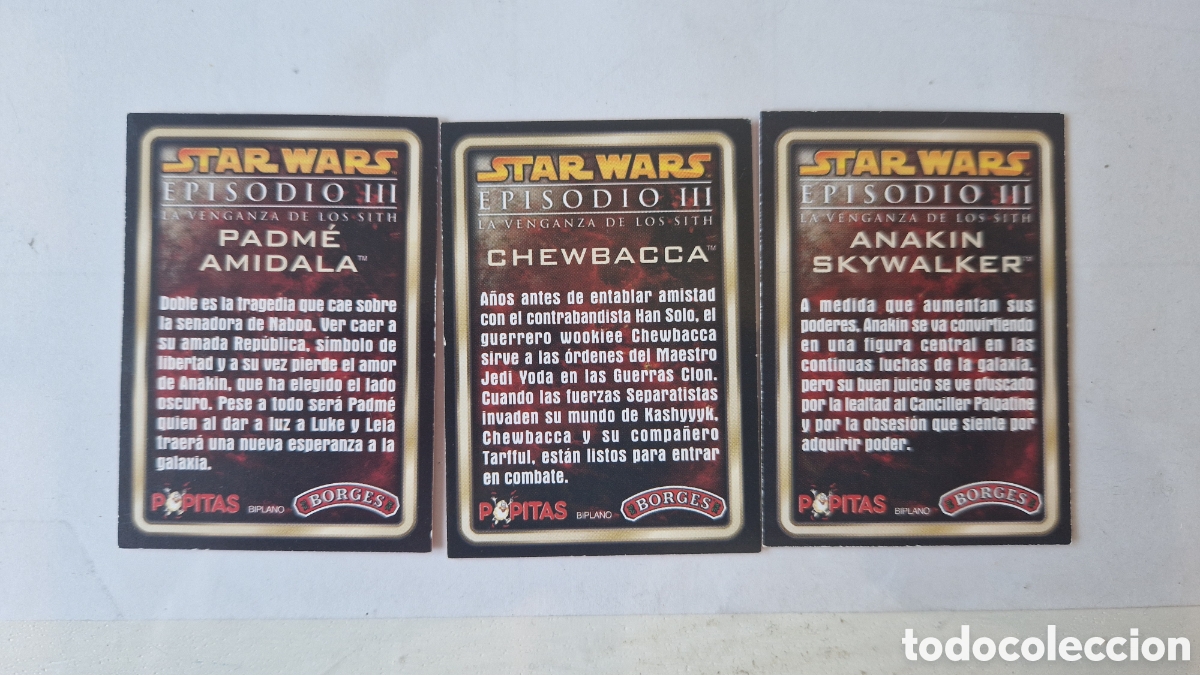 Coleccionismo cromos antiguos: Star wars: 3 cards de popitas - Foto 2