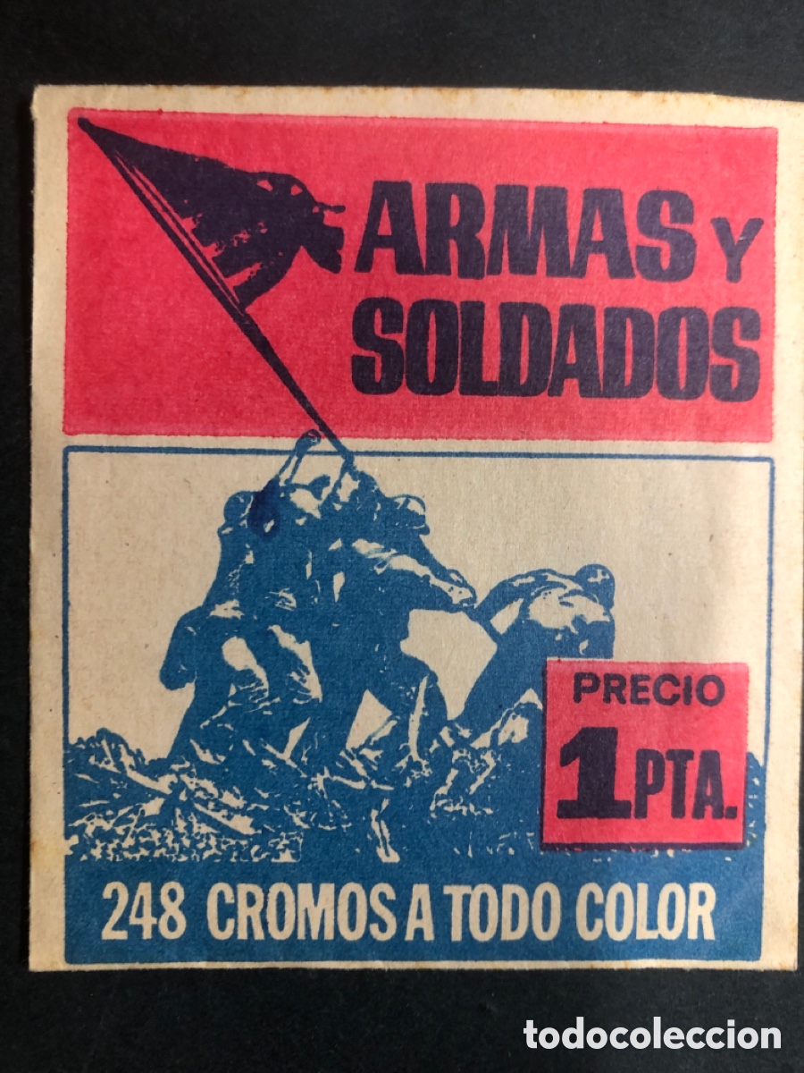 Collectionnisme Cartes &agrave; collectionner anciennes: SOBRE CROMOS SIN ABRIR ARMAS Y SOLDADOS EDITORIAL BRUGUERA
