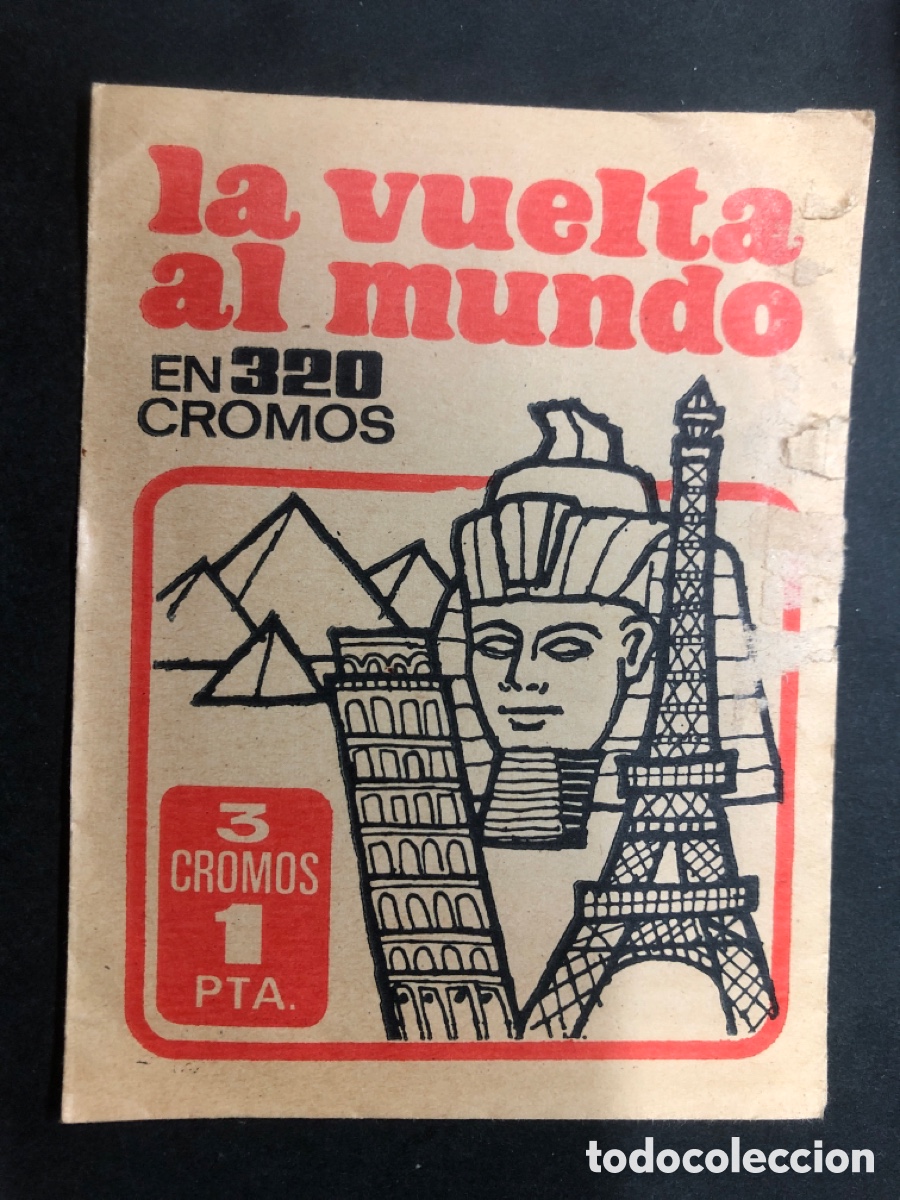 Collectionnisme Cartes &agrave; collectionner anciennes: SOBRE CROMOS SIN ABRIR LA VUELTA AL MUDNO EDITORIAL BRUGUERA