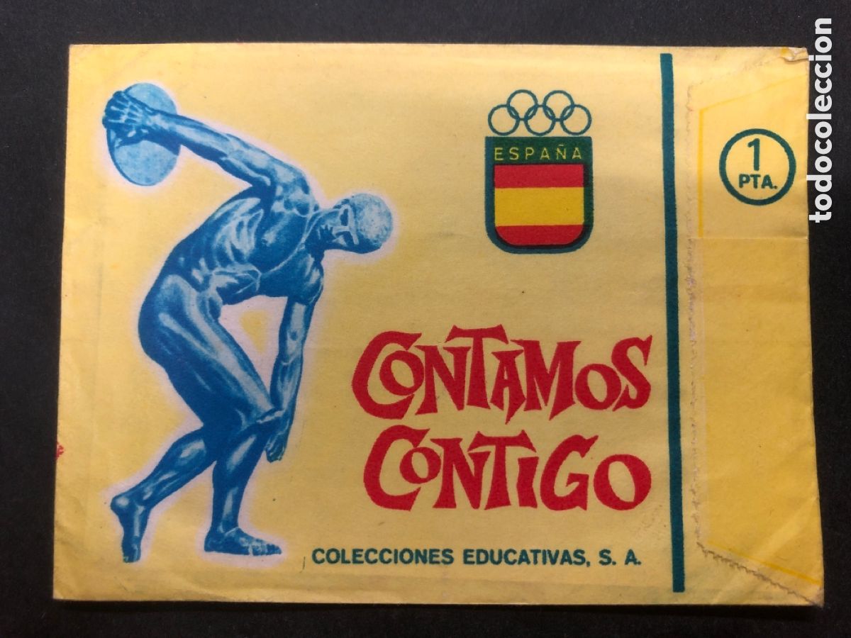 Collectionnisme Cartes &agrave; collectionner anciennes: SOBRE CROMOS SIN ABRIR CONTAMOS CONTIGO COLECCIONES EDUCATIVAS