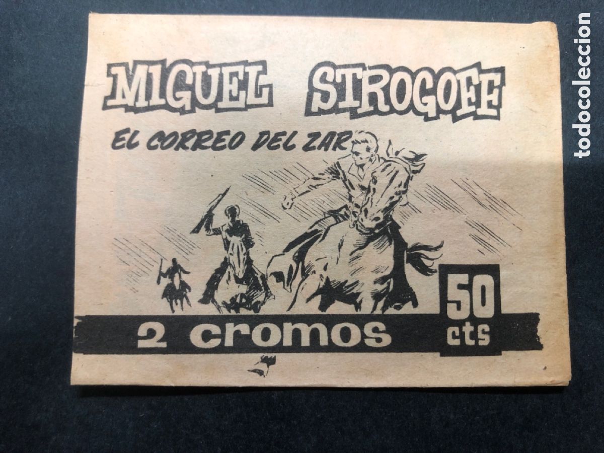 Colecionismo Cromos antigos: SOBRE CROMOS SIN ABRIR MIGUEL STROGOFF EL CORREO DEL ZAR MARRON