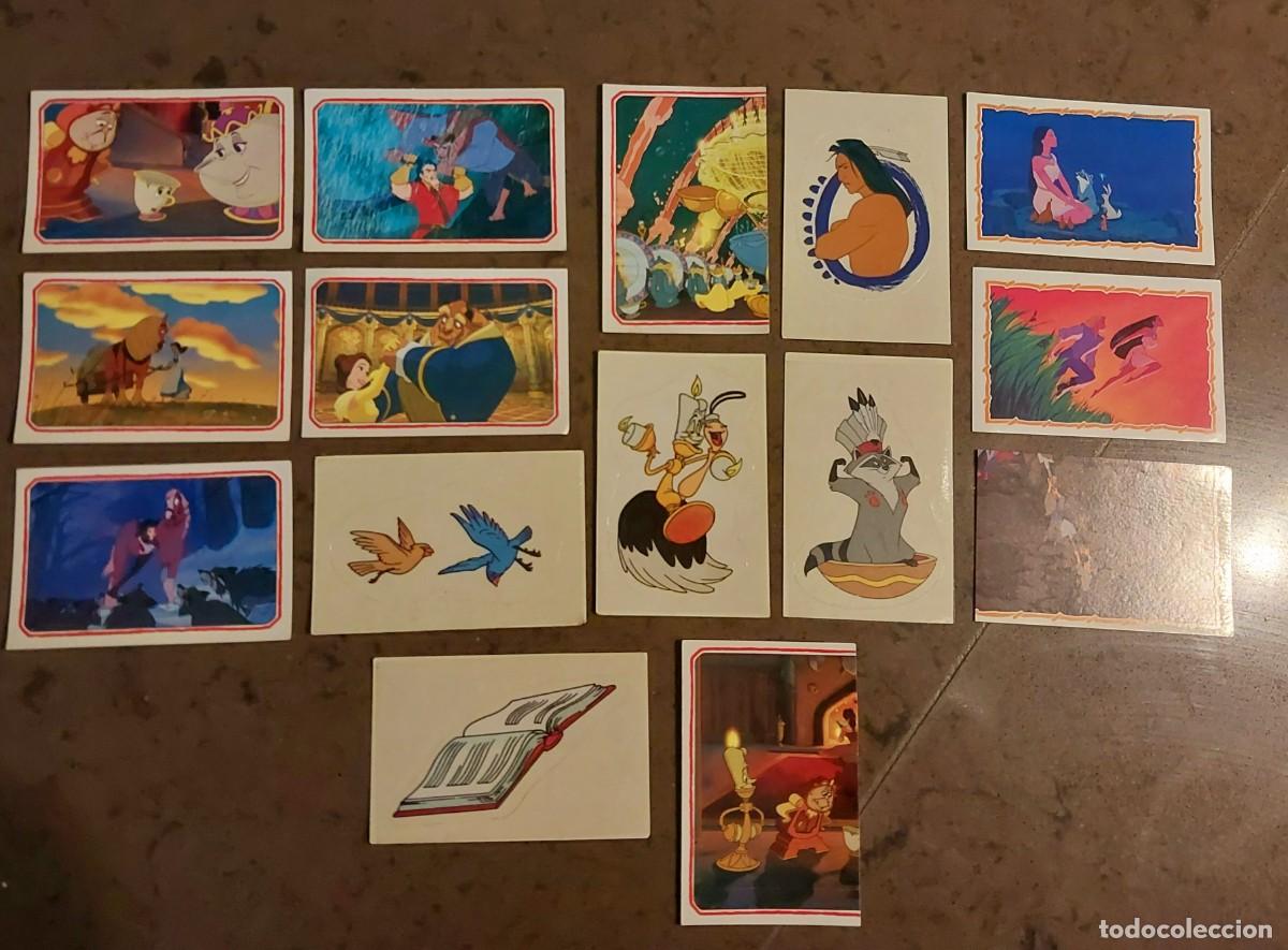 Coleccionismo cromos antiguos: Lote 15 cromos reservados Pocahontas y La Bella y La Bestia
