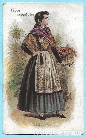 Coleccionismo cromos antiguos: TIPOS ESPA&Ntilde;OLES. MUJER DE ALICANTE - Foto 1