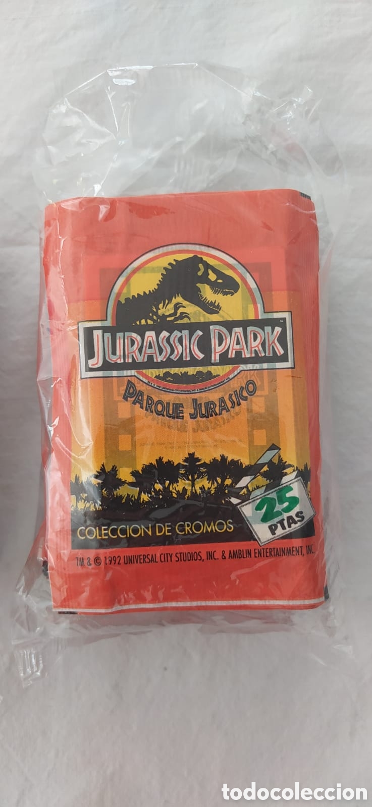 Coleccionismo cromos antiguos: JURASSIC PARK SOBRES CROMOS ESTE - Foto 2