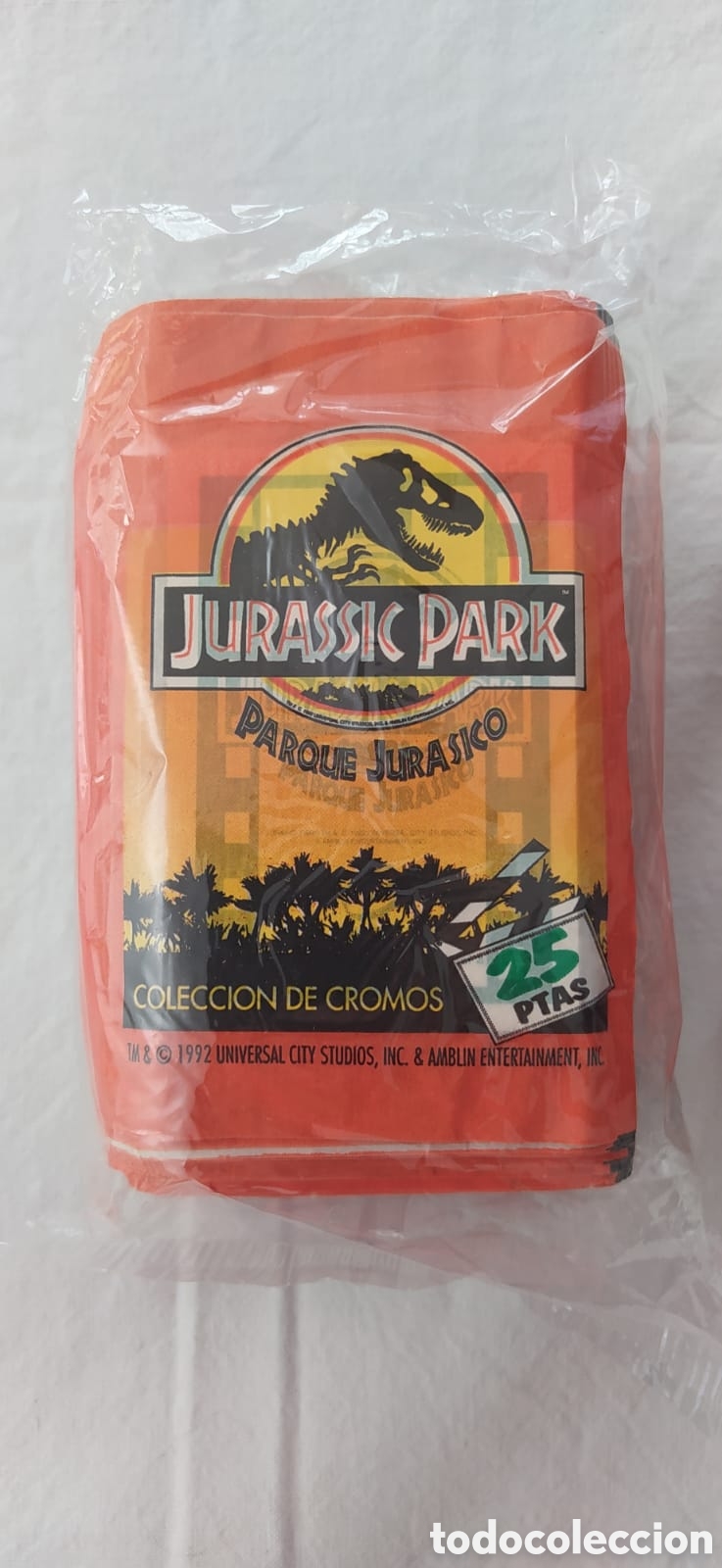 Coleccionismo cromos antiguos: JURASSIC PARK SOBRES CROMOS ESTE - Foto 3
