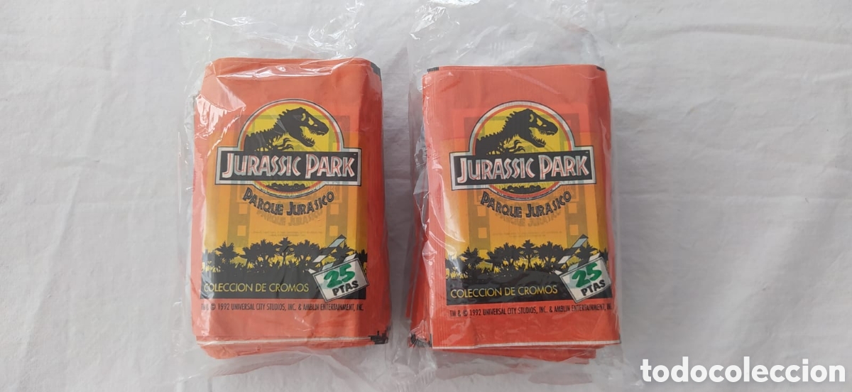 Coleccionismo cromos antiguos: JURASSIC PARK SOBRES CROMOS ESTE - Foto 1