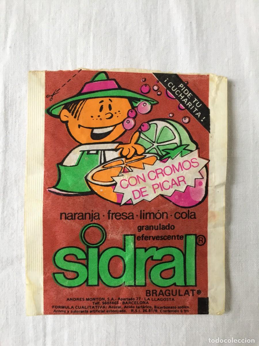 Collezionismo Figurine antiche: Sobre vacio de Sidral con cromo doble en la trasera