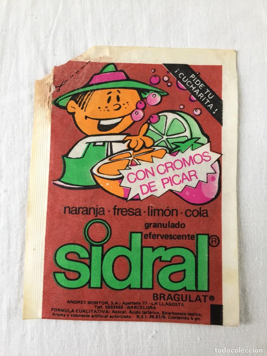 Collezionismo Figurine antiche: Sobre vacio de Sidral con cromo doble en la trasera