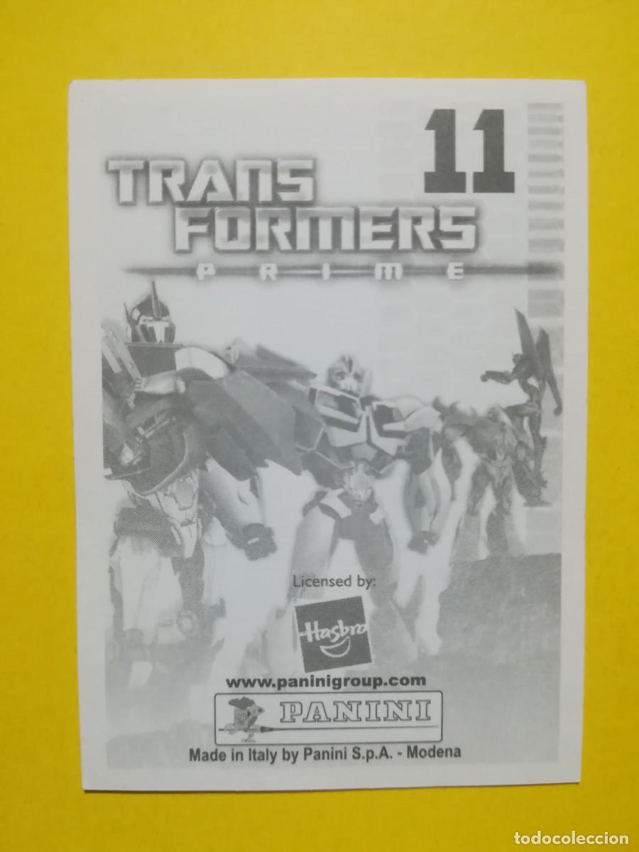 Coleccionismo cromos antiguos: Cromo Transformers Prime N&ordm; 11. Sin pegar. - Foto 2