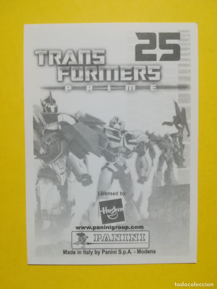 Coleccionismo cromos antiguos: Cromo Transformers Prime N&ordm; 25. Sin pegar. - Foto 2