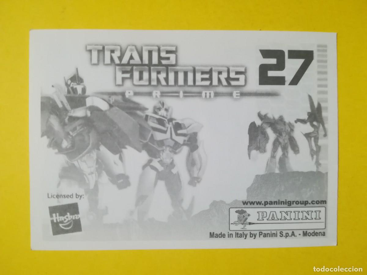 Coleccionismo cromos antiguos: Cromo Transformers Prime N&ordm; 27. Sin pegar. - Foto 2