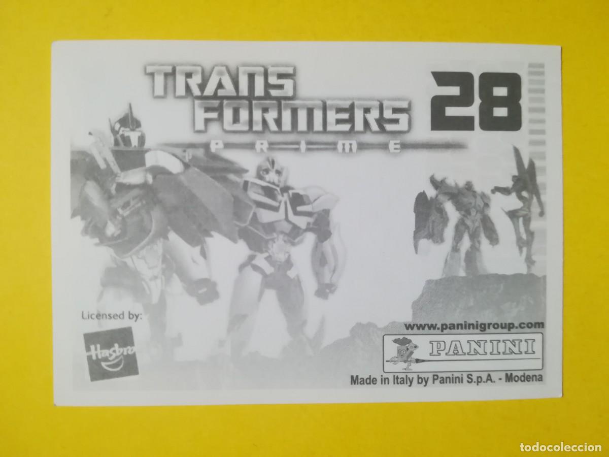 Coleccionismo cromos antiguos: Cromo Transformers Prime N&ordm; 28. Sin pegar. - Foto 2