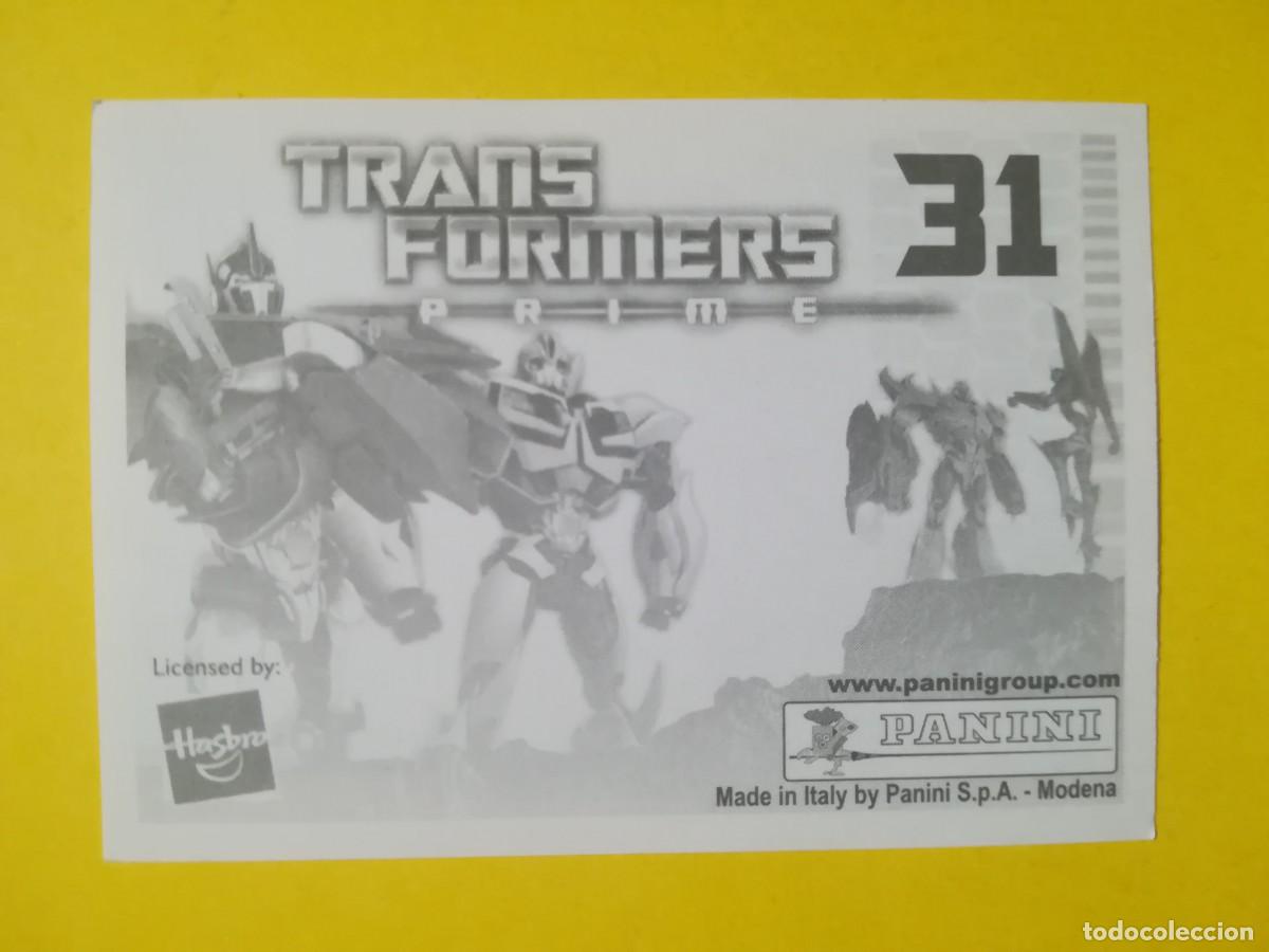 Coleccionismo cromos antiguos: Cromo Transformers Prime N&ordm; 31. Sin pegar. - Foto 2