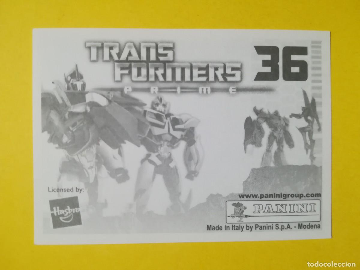 Coleccionismo cromos antiguos: Cromo Transformers Prime N&ordm; 36. Sin pegar. - Foto 2