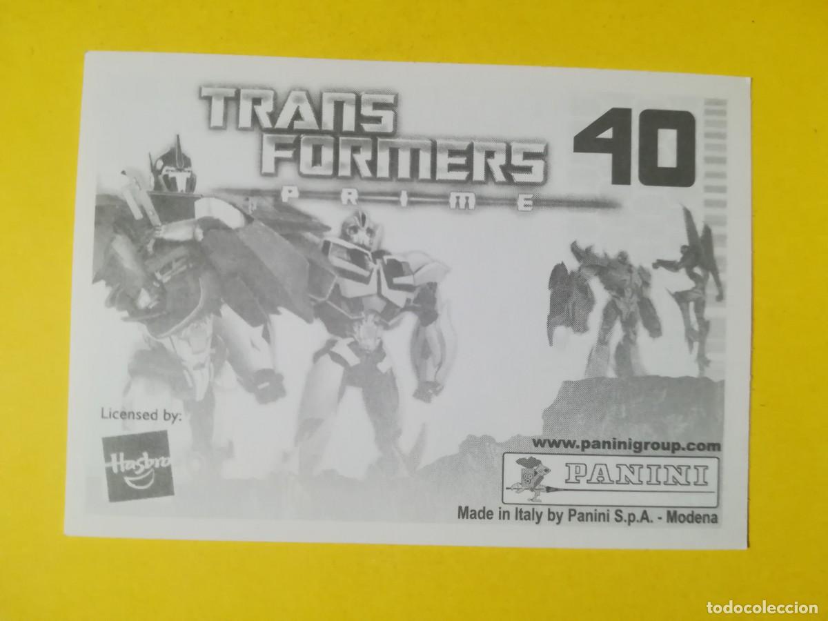 Coleccionismo cromos antiguos: Cromo Transformers Prime N&ordm; 40. Sin pegar. - Foto 2
