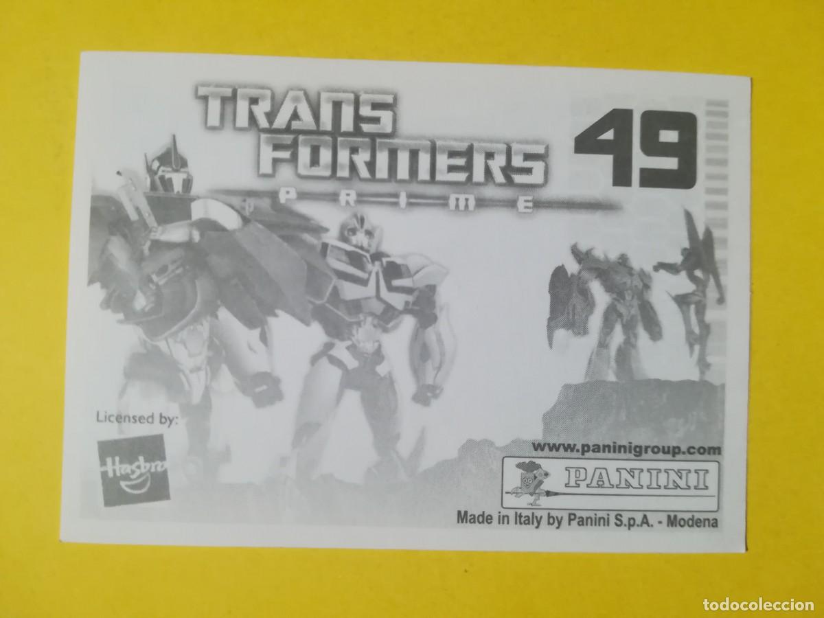 Coleccionismo cromos antiguos: Cromo Transformers Prime N&ordm; 49. Sin pegar. - Foto 2
