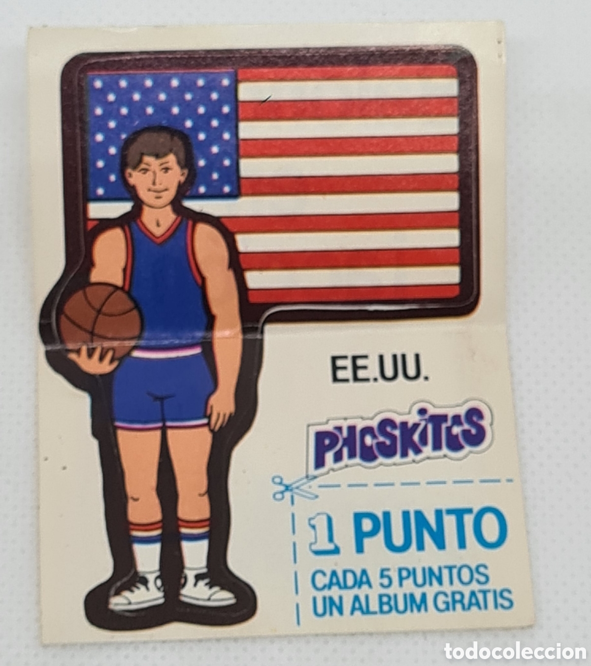 Coleccionismo cromos antiguos: CROMO BALONCESTO EN ACCION PHOSKITOS N&ordm; 12 EEUU USA SIN PEGAR Y CON PUNTO