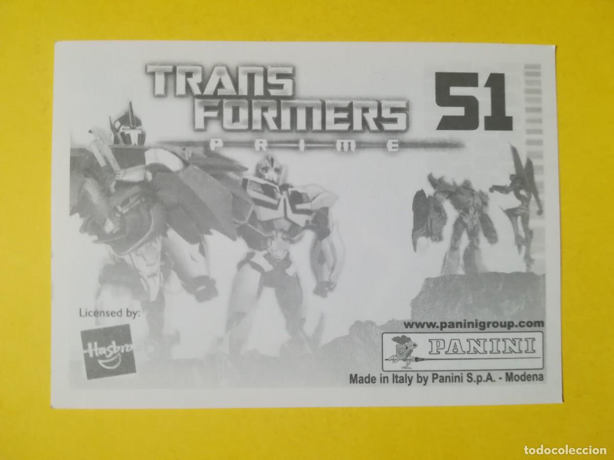 Coleccionismo cromos antiguos: Cromo Transformers Prime N&ordm; 51. Sin pegar. - Foto 2