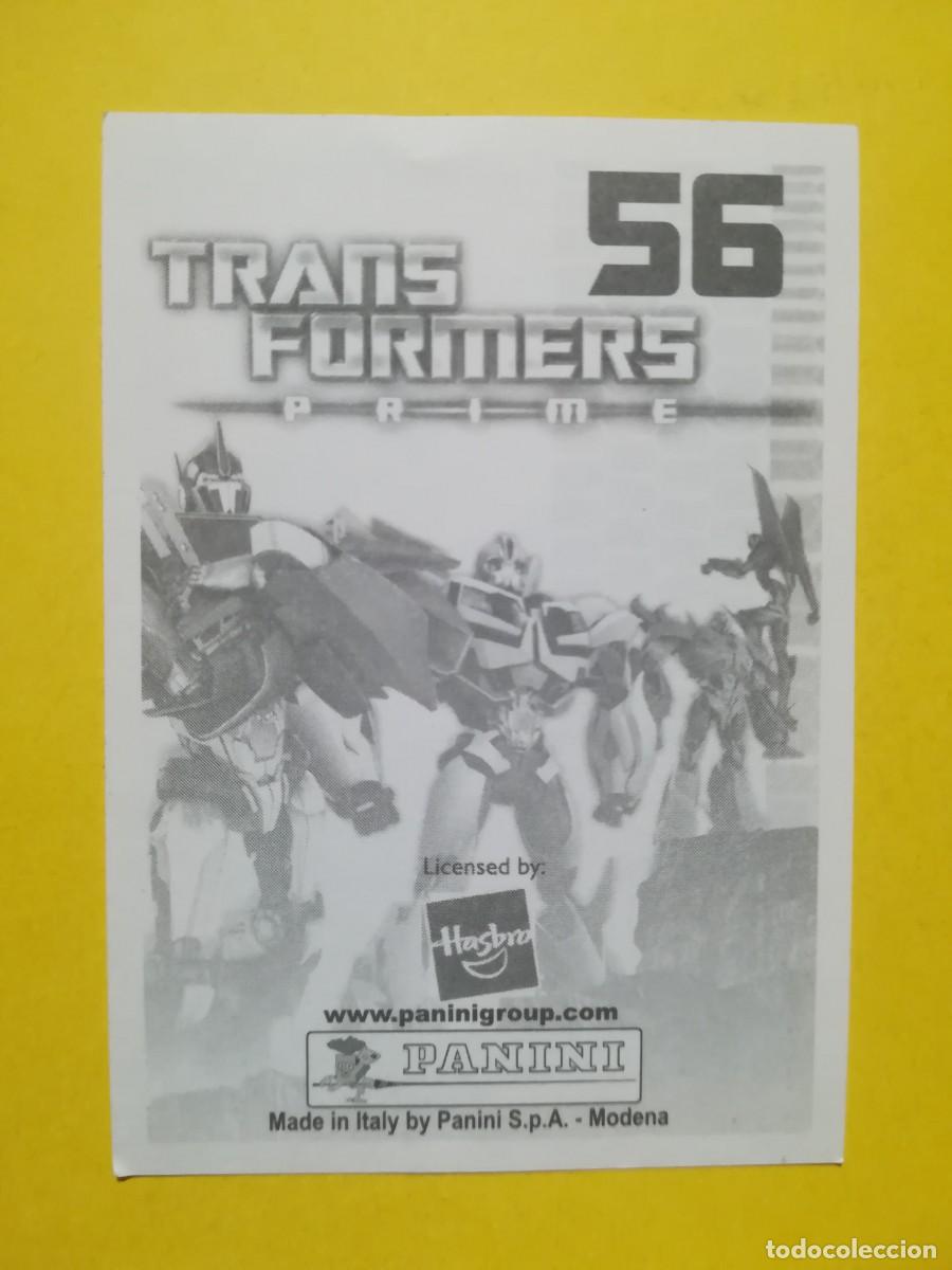 Coleccionismo cromos antiguos: Cromo Transformers Prime N&ordm; 56. Sin pegar. - Foto 2