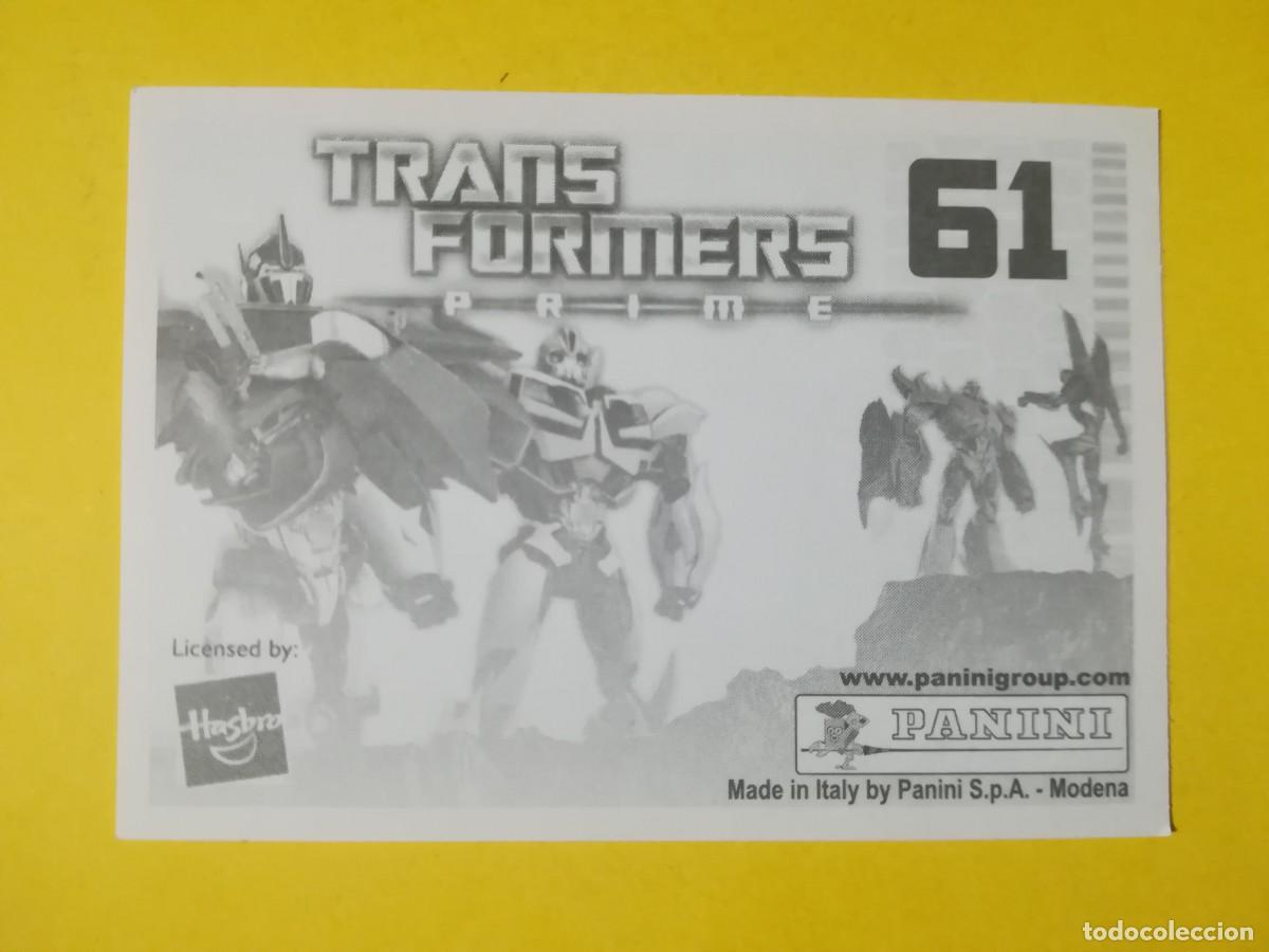Coleccionismo cromos antiguos: Cromo Transformers Prime N&ordm; 61. Sin pegar. - Foto 2