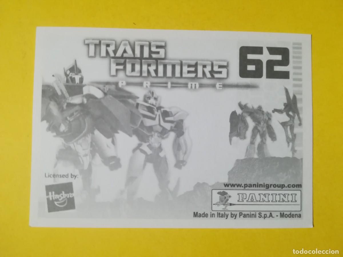 Coleccionismo cromos antiguos: Cromo Transformers Prime N&ordm; 62. Sin pegar. - Foto 2