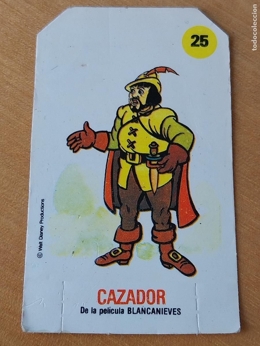 Collezionismo Figurine antiche: BIMBO PLASTICROMO CAZADOR BLANCANIEVES DISNEY CROMO 25 ORIGINAL VER ESTADO FOTOS