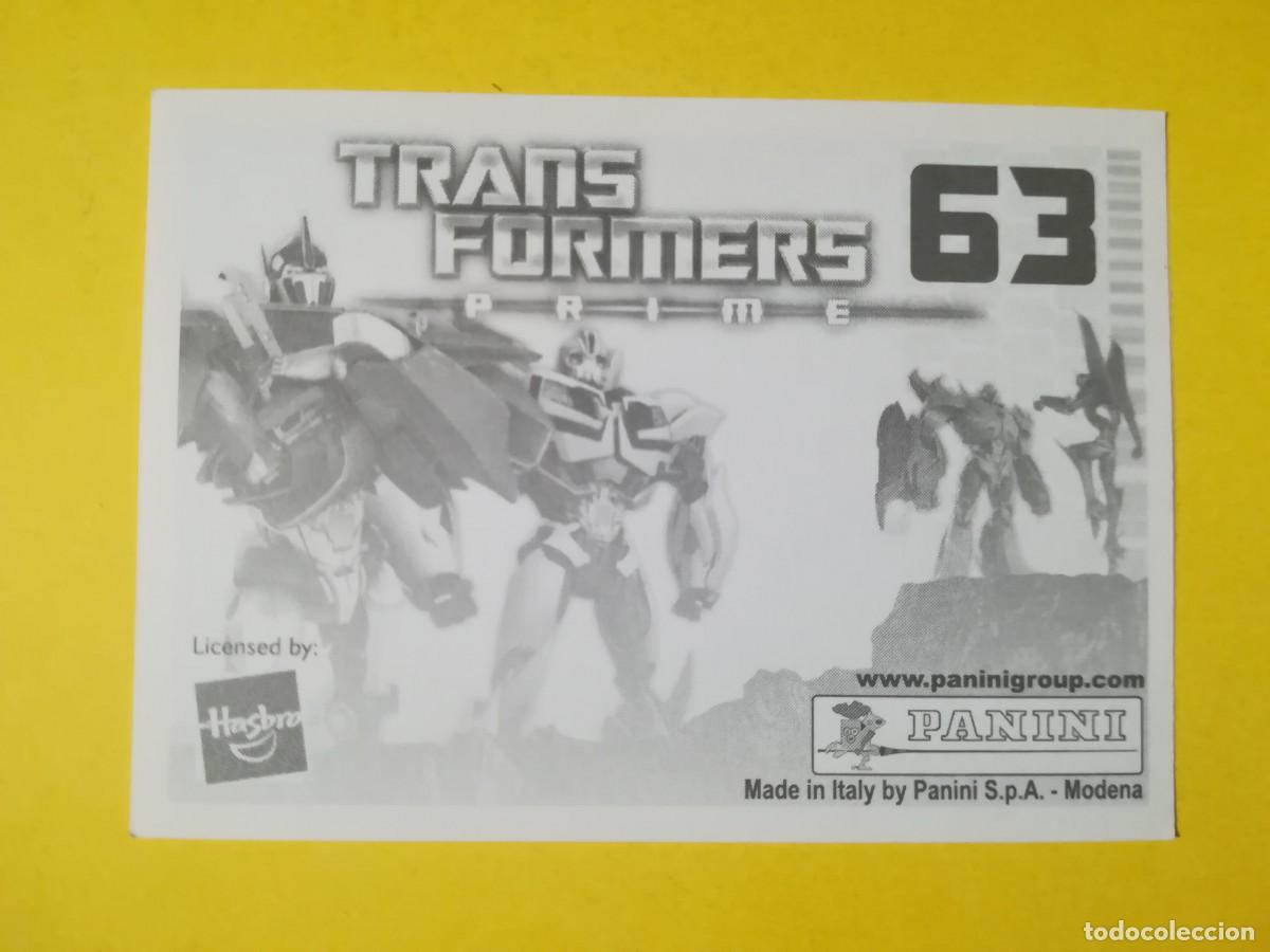 Coleccionismo cromos antiguos: Cromo Transformers Prime N&ordm; 63. Sin pegar. - Foto 2