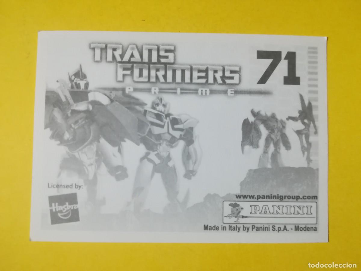 Coleccionismo cromos antiguos: Cromo Transformers Prime N&ordm; 71. Sin pegar. - Foto 2