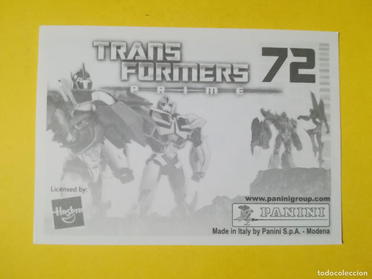 Coleccionismo cromos antiguos: Cromo Transformers Prime N&ordm; 72. Sin pegar. - Foto 2