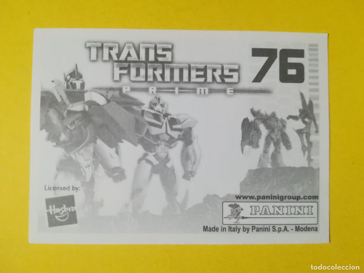 Coleccionismo cromos antiguos: Cromo Transformers Prime N&ordm; 76. Sin pegar. - Foto 2