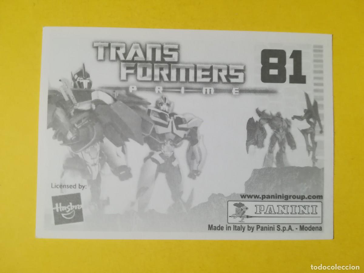 Coleccionismo cromos antiguos: Cromo Transformers Prime N&ordm; 81. Sin pegar. - Foto 2