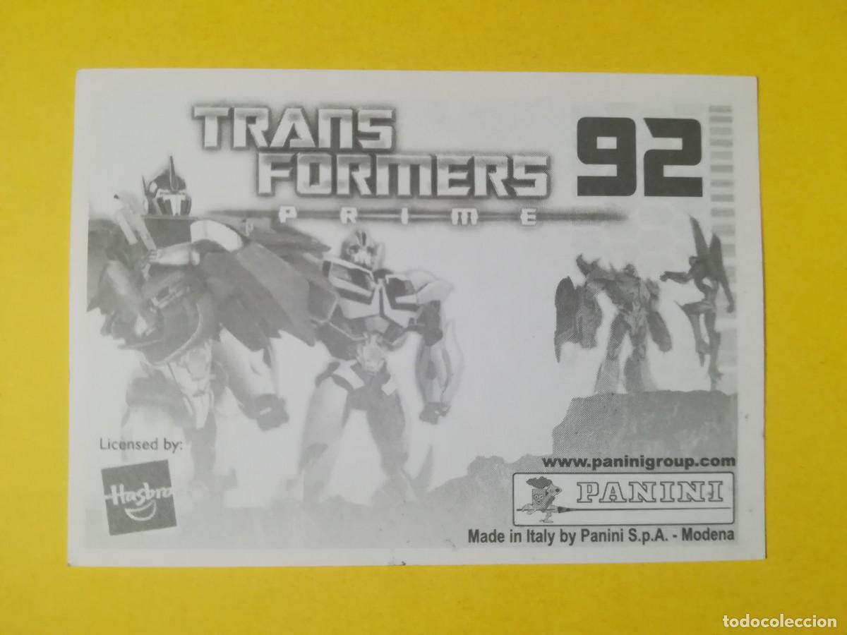 Coleccionismo cromos antiguos: Cromo Transformers Prime N&ordm; 92. Sin pegar. - Foto 2