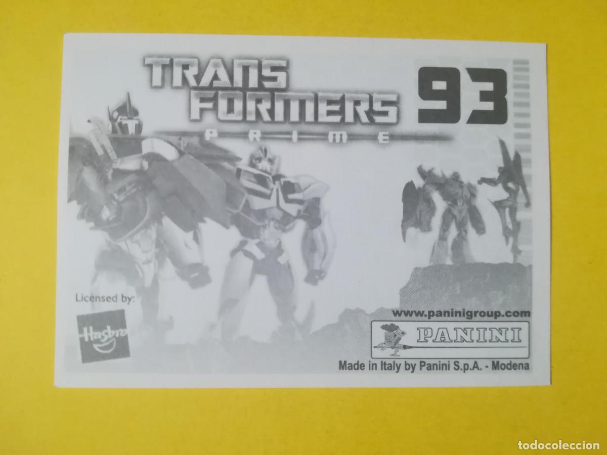 Coleccionismo cromos antiguos: Cromo Transformers Prime N&ordm; 93. Sin pegar. - Foto 2