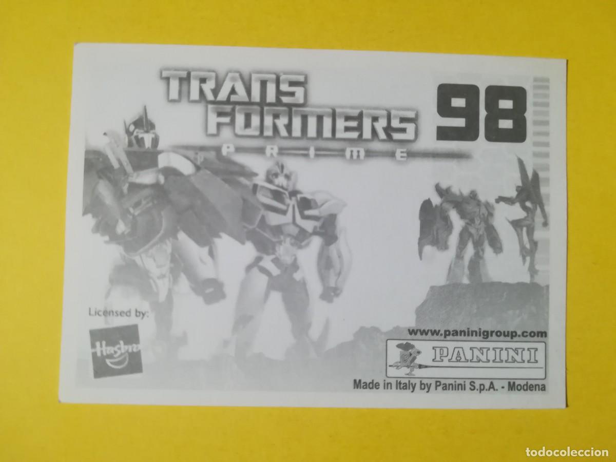 Coleccionismo cromos antiguos: Cromo Transformers Prime N&ordm; 98. Sin pegar. - Foto 2