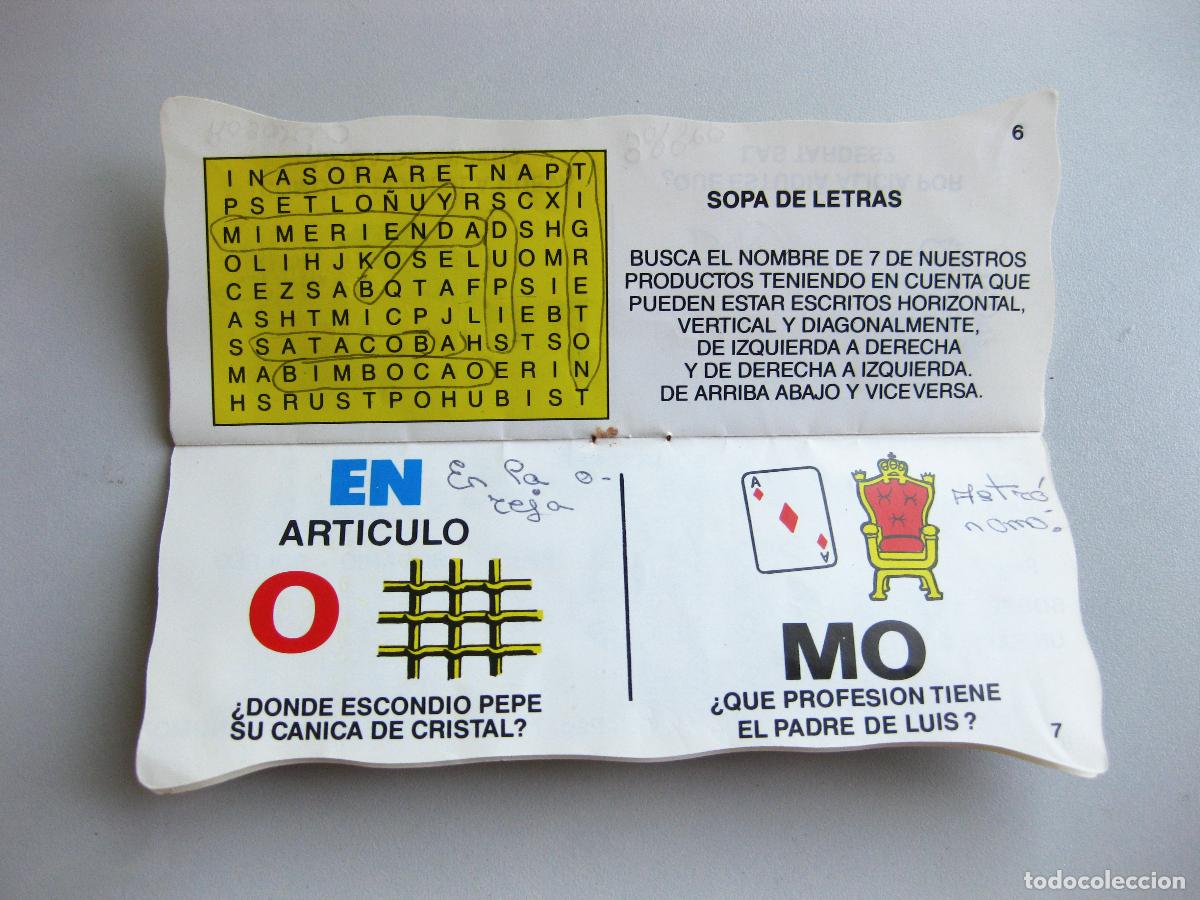 Coleccionismo cromos antiguos: PASATIEMPOS DE BIMBOCAO. BIMBO - Foto 6