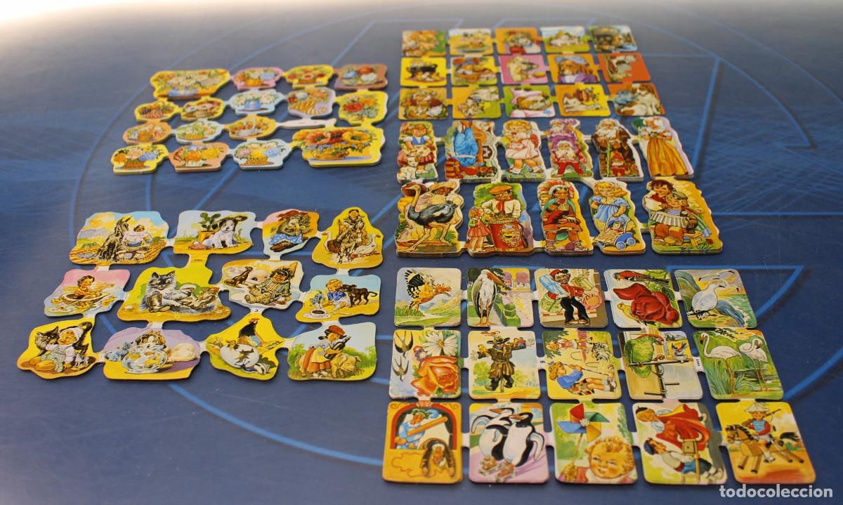 Coleccionismo cromos antiguos: 5 Antiguas l&aacute;minas de cromos Sima. Troquelados y con relieve. N&ordm; 3, 6, 7, 14, 17.