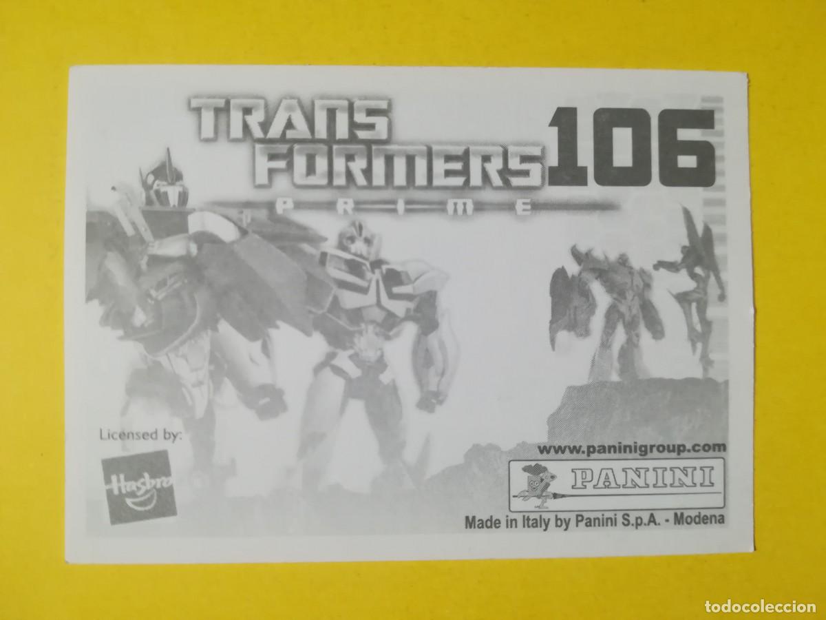 Coleccionismo cromos antiguos: Cromo Transformers Prime N&ordm; 106. Sin pegar. - Foto 2