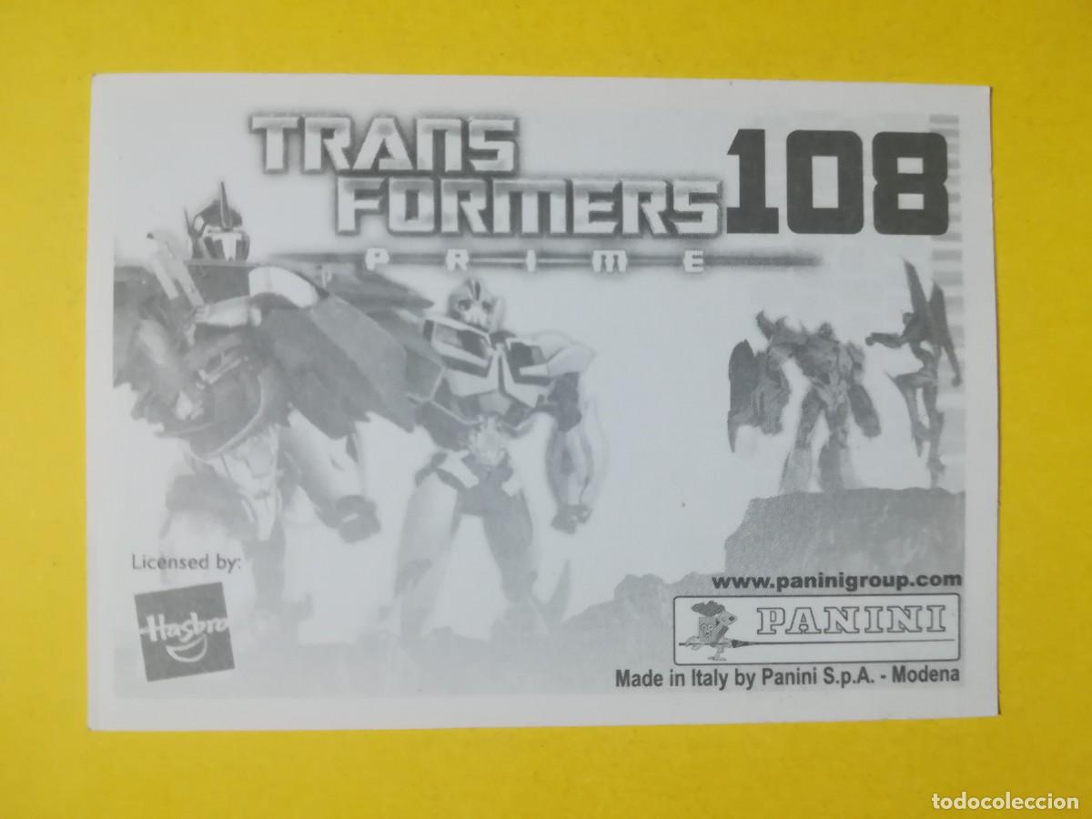 Coleccionismo cromos antiguos: Cromo Transformers Prime N&ordm; 108. Sin pegar. - Foto 2