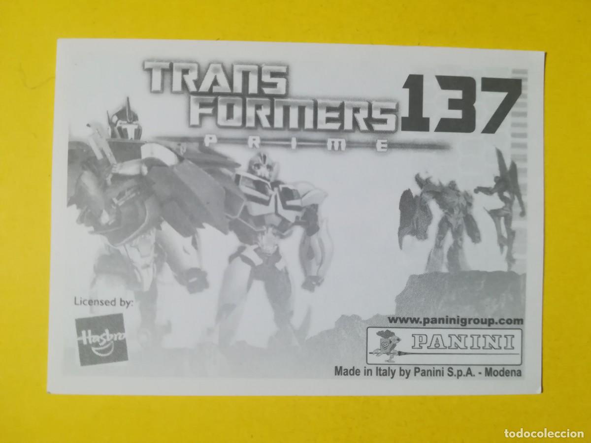 Coleccionismo cromos antiguos: Cromo Transformers Prime N&ordm; 137. Sin pegar. - Foto 2