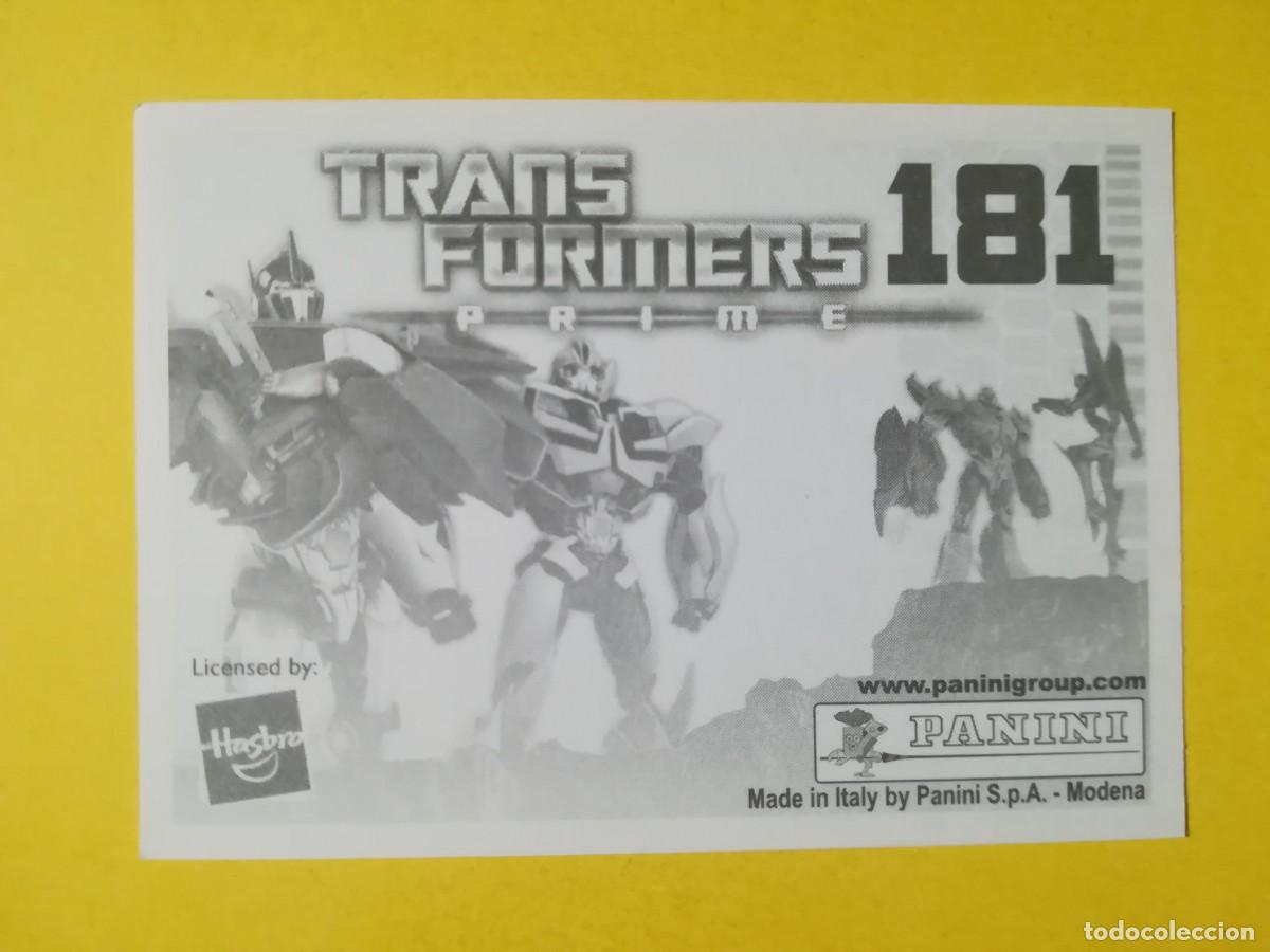 Coleccionismo cromos antiguos: Cromo Transformers Prime N&ordm; 181. Sin pegar. - Foto 2