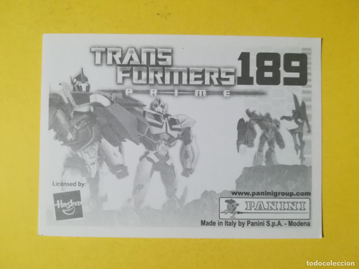 Coleccionismo cromos antiguos: Cromo Transformers Prime N&ordm; 189. Sin pegar. - Foto 2