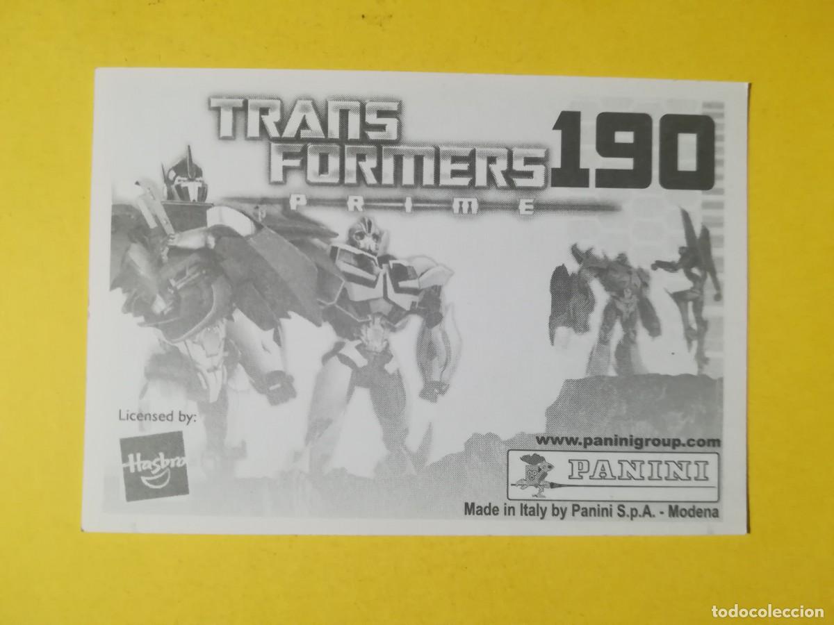 Coleccionismo cromos antiguos: Cromo Transformers Prime N&ordm; 190. Sin pegar. - Foto 2
