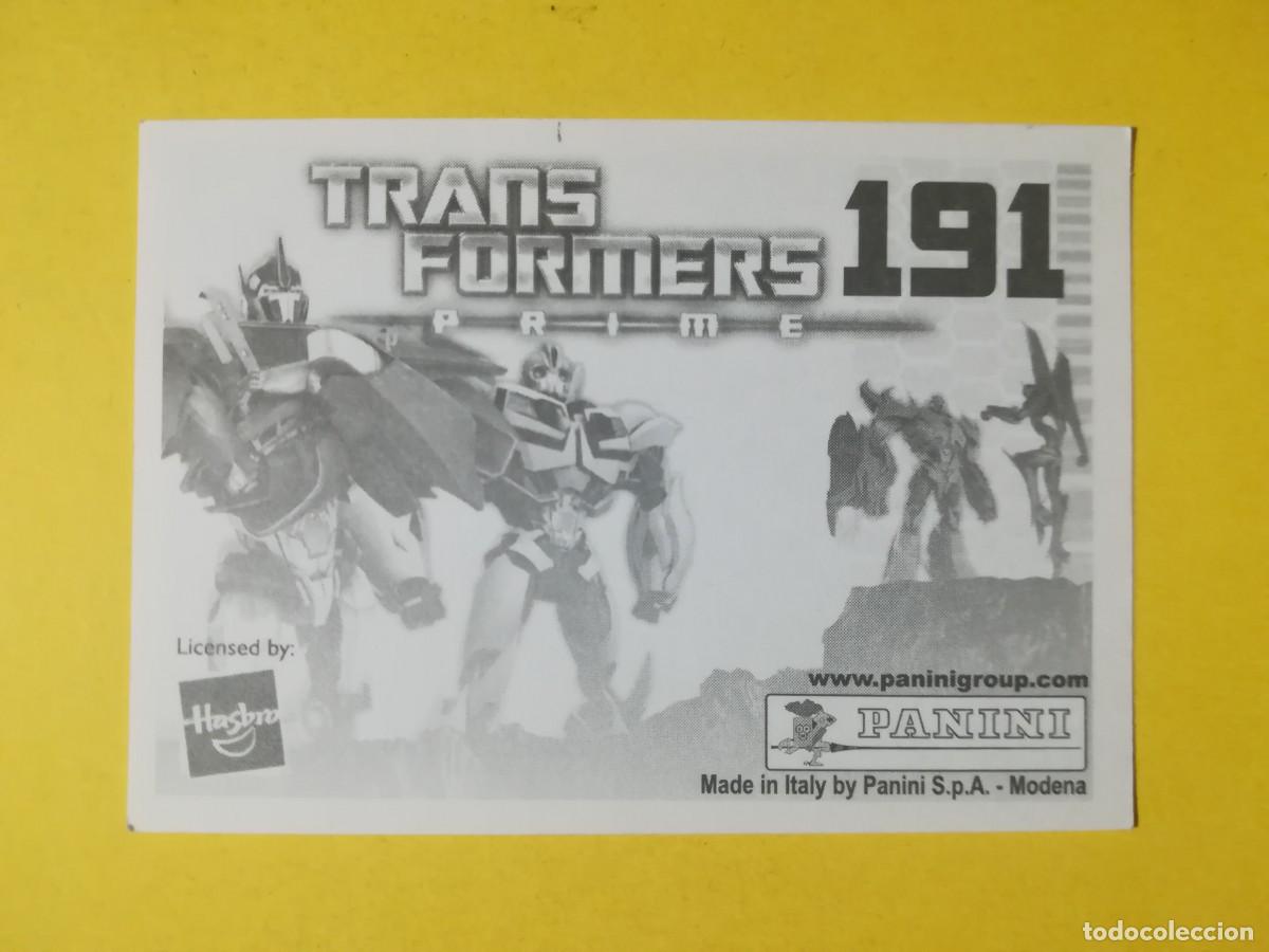 Coleccionismo cromos antiguos: Cromo Transformers Prime N&ordm; 191. Sin pegar. - Foto 2