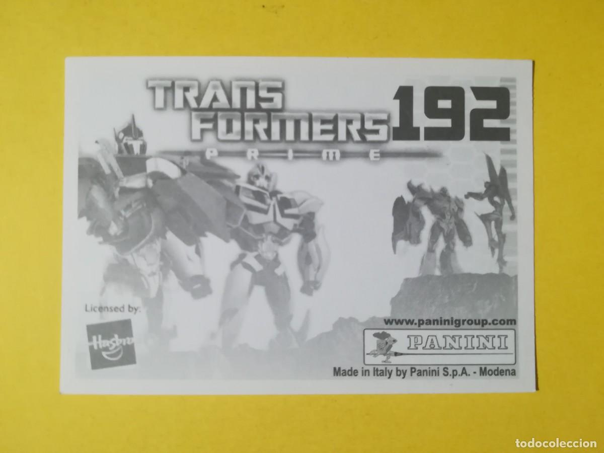 Coleccionismo cromos antiguos: Cromo Transformers Prime N&ordm; 192. Sin pegar. - Foto 2