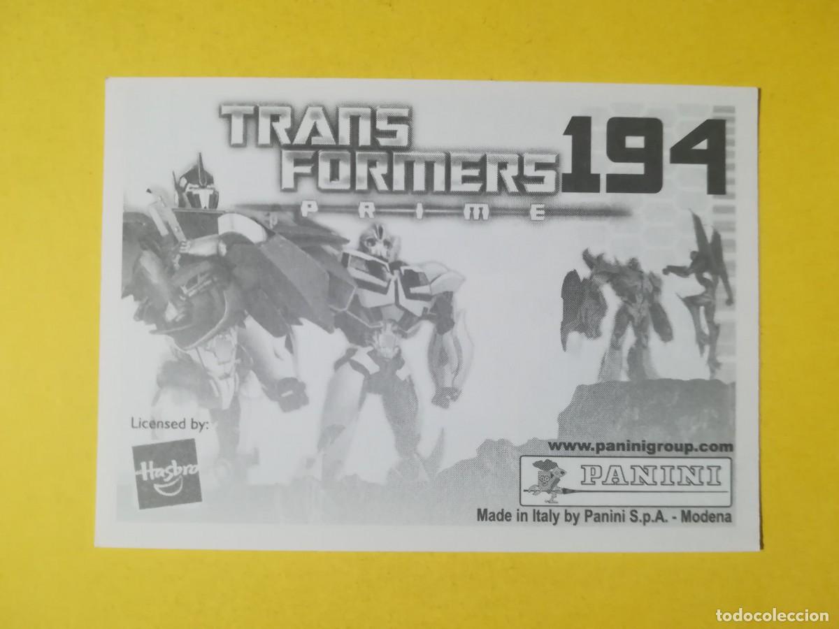 Coleccionismo cromos antiguos: Cromo Transformers Prime N&ordm; 194. Sin pegar. - Foto 2